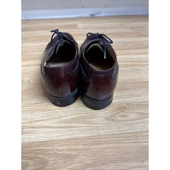 Alfred Sargent Made In England "Monroe" Burgundy Captoe Oxfords Shoes Men's 10D - Picture 5 of 7